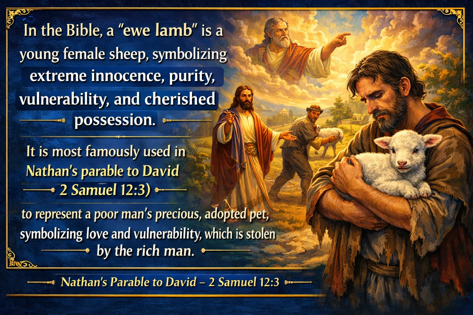 Bible ewe lamb fun fact artwork